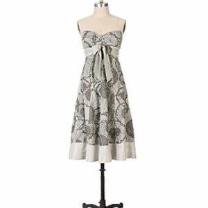Anthropologie Odille Gypsophila Strapless Dress